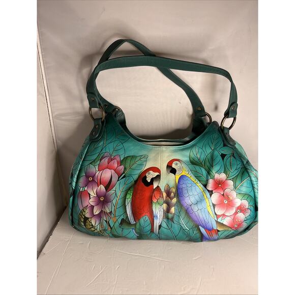 Anna By Anuschka Women’s Leather Large Should Hobo Purse- Wallet Brazil Beauties